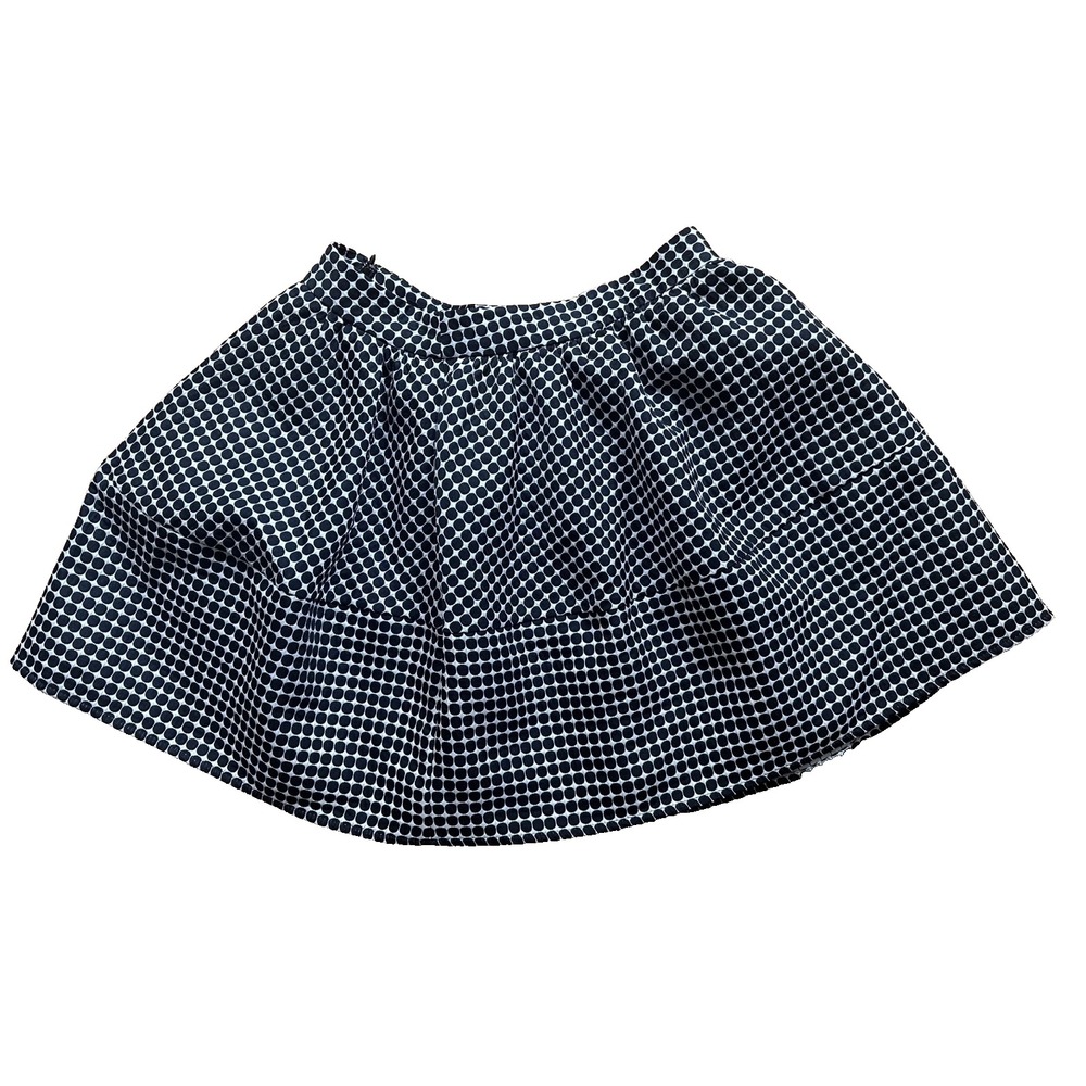Express 10 Black White Polka Dot Fit Flare Skater Mini Skirt Pleated Retro Y2K